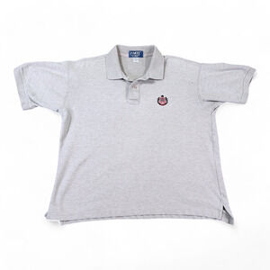 Vintage La Mode Polo Shirt Adult LARGE Gray Golf Crest USA Made 90s Los Angeles